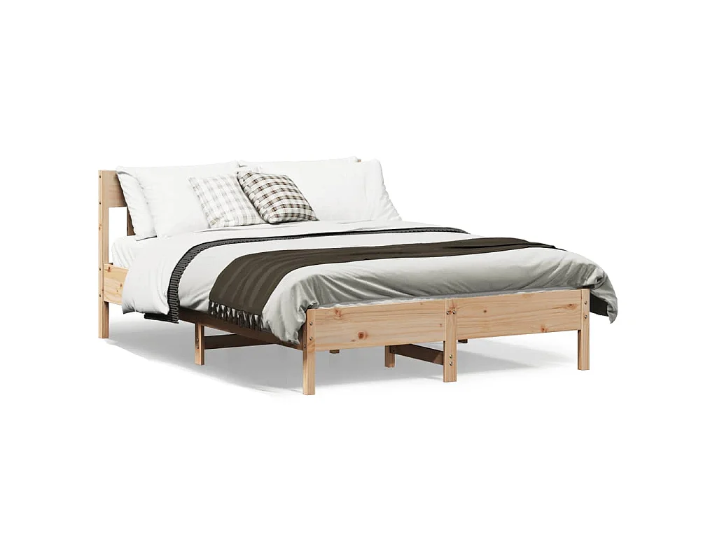 Cadre de lit sans matelas 140x200 cm bois massif de pin