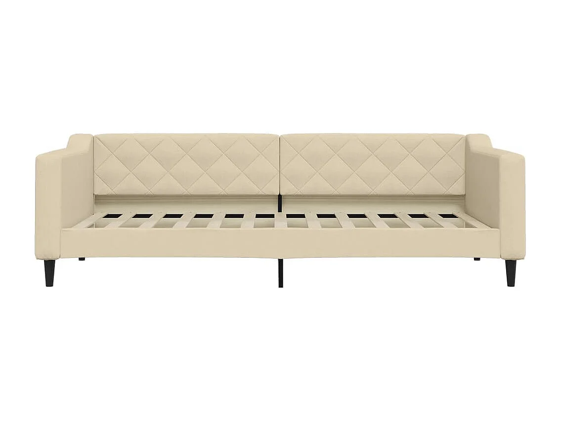Lit de jour avec matelas crème 90x200 cm tissu