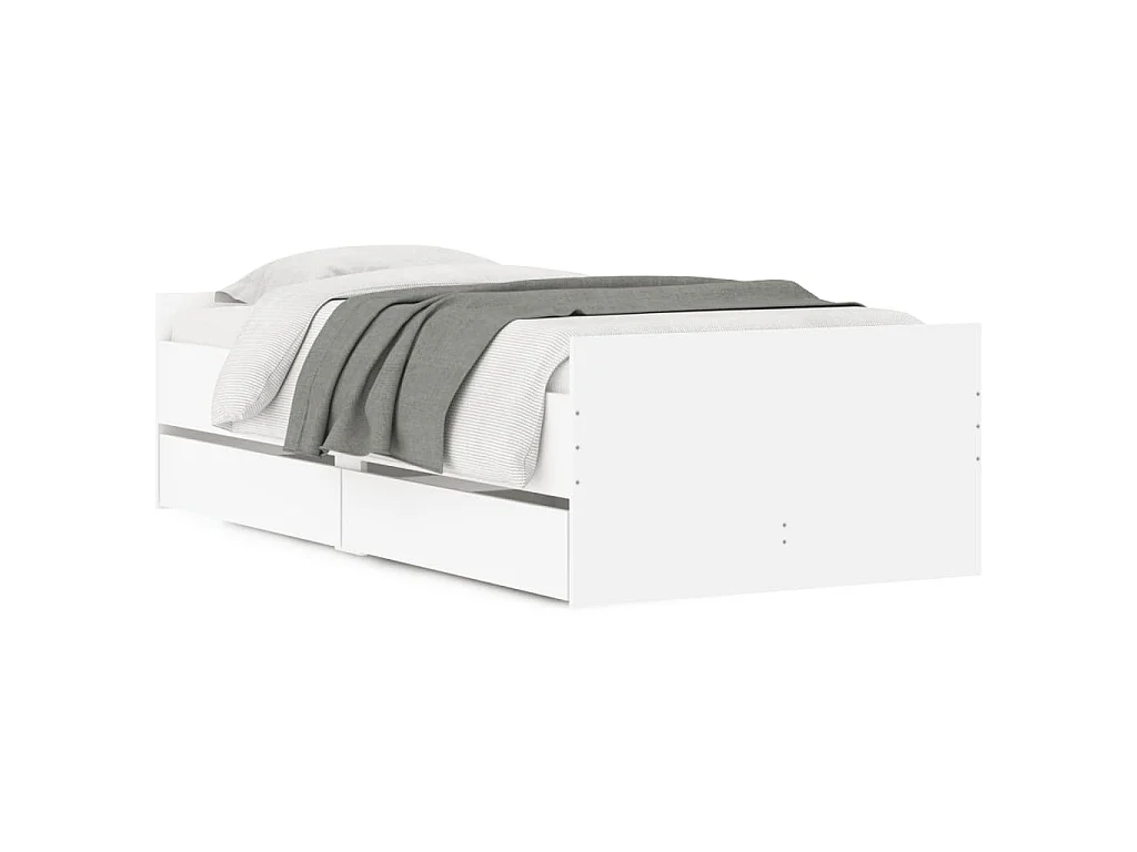 Giroletto con Cassetti Bianco 90x190 cm