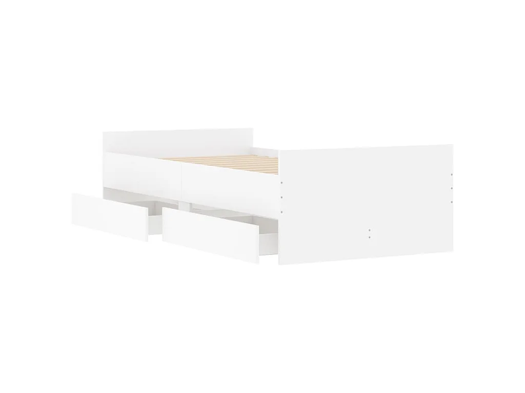 Giroletto con Cassetti Bianco 90x190 cm
