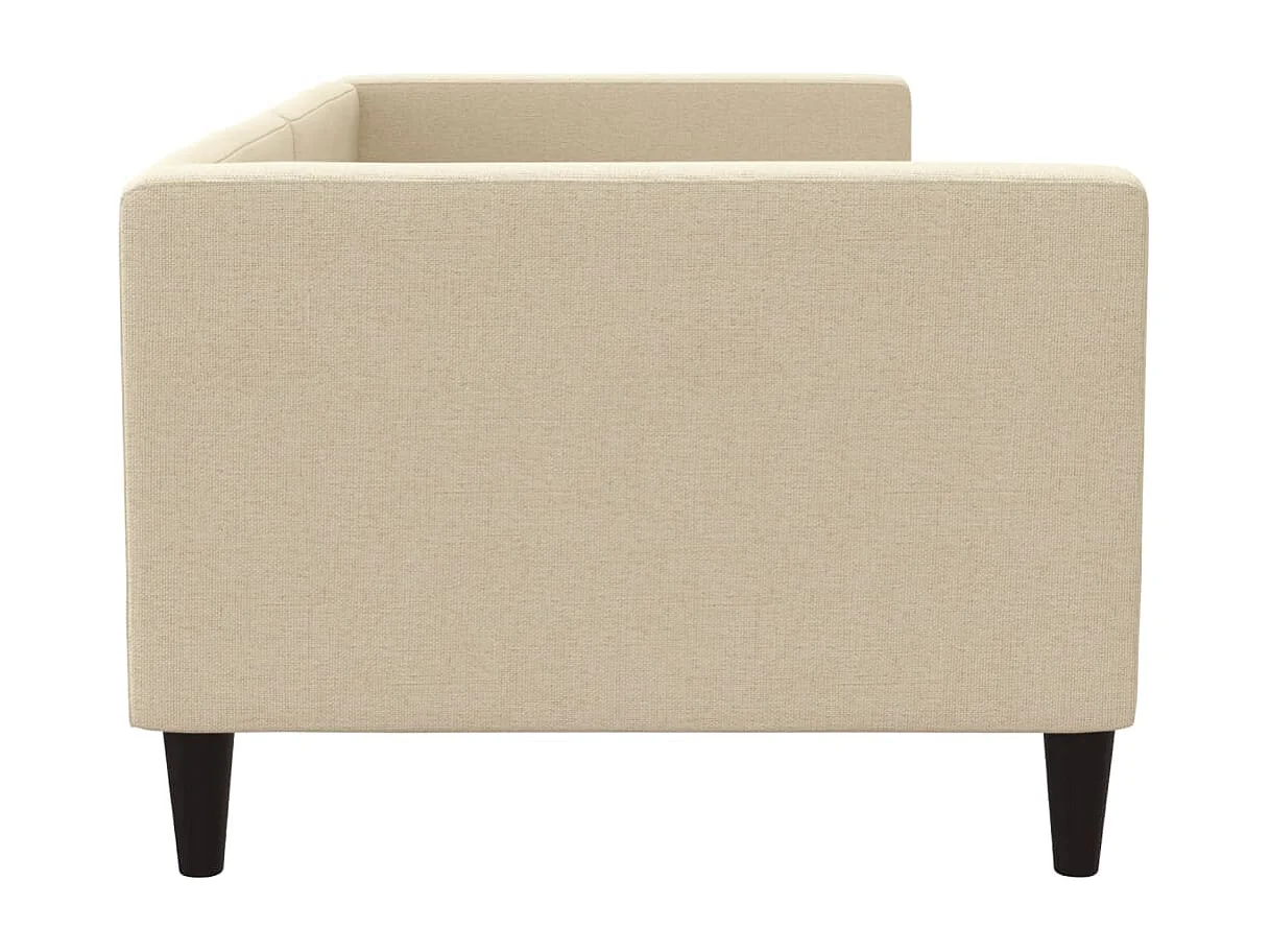 Sofá cama sin colchón tela crema 80x200 cm