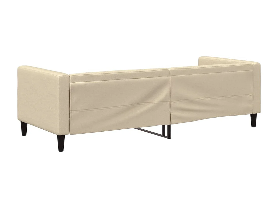 Sofá cama sin colchón tela crema 80x200 cm