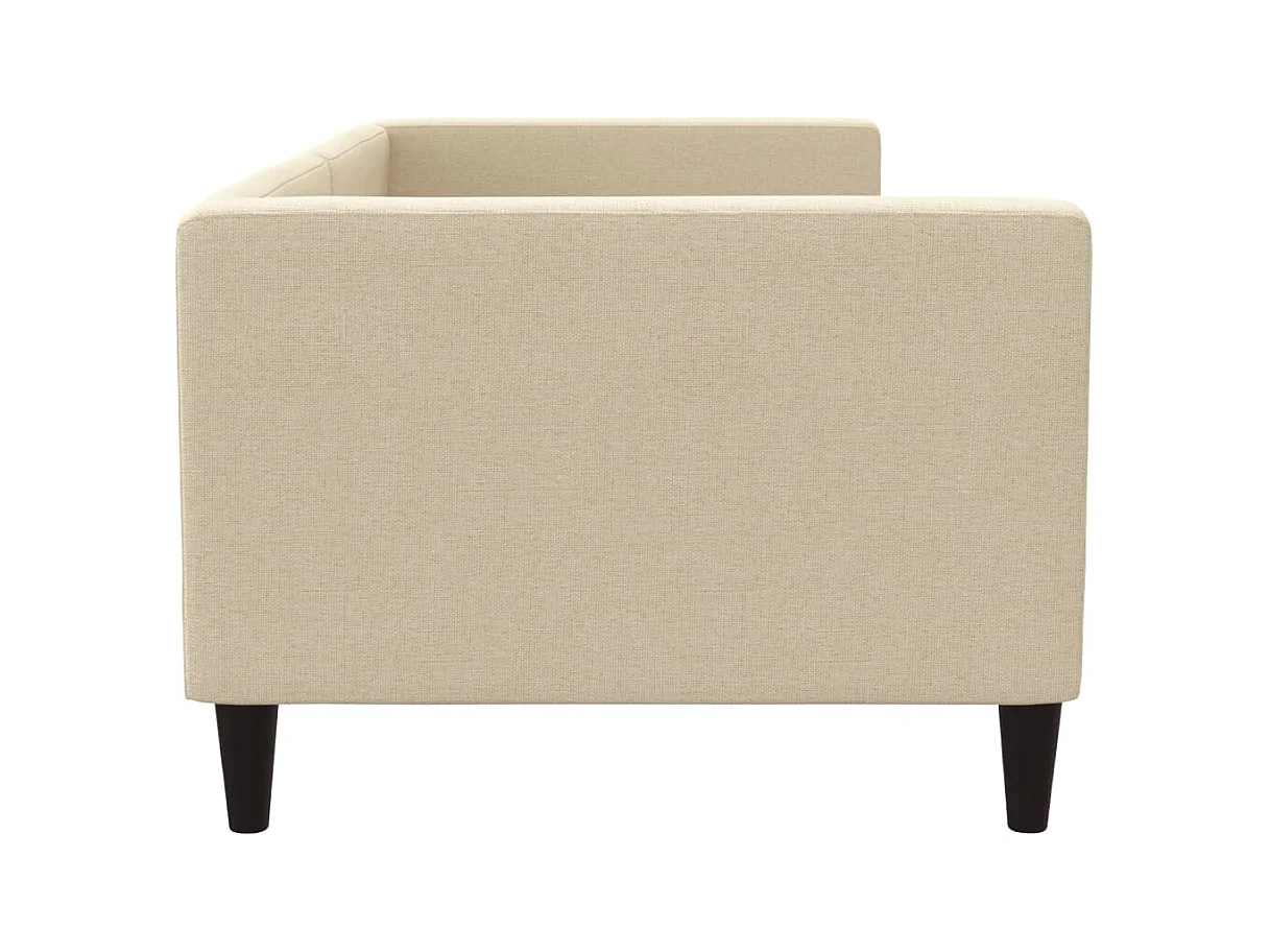 Lit de repos sans matelas crème 80x200 cm tissu