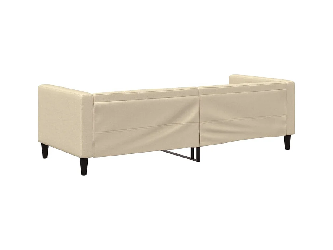 Lit de repos sans matelas crème 80x200 cm tissu