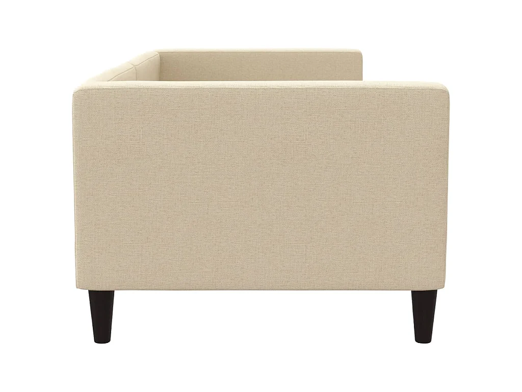 Slaapbank 80x200 cm stof crèmekleurig