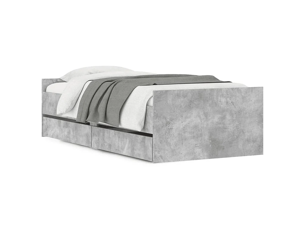Giroletto con Cassetti Grigio Cemento 100x200 cm