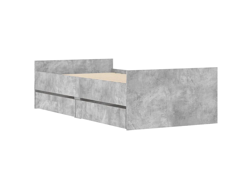 Giroletto con Cassetti Grigio Cemento 100x200 cm