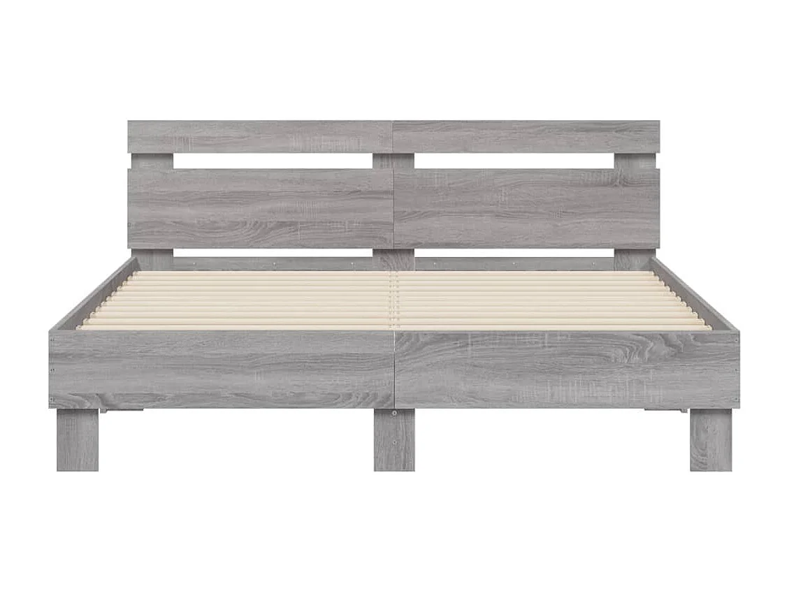 Cadre de lit sans matelas sonoma gris 140x190 cm