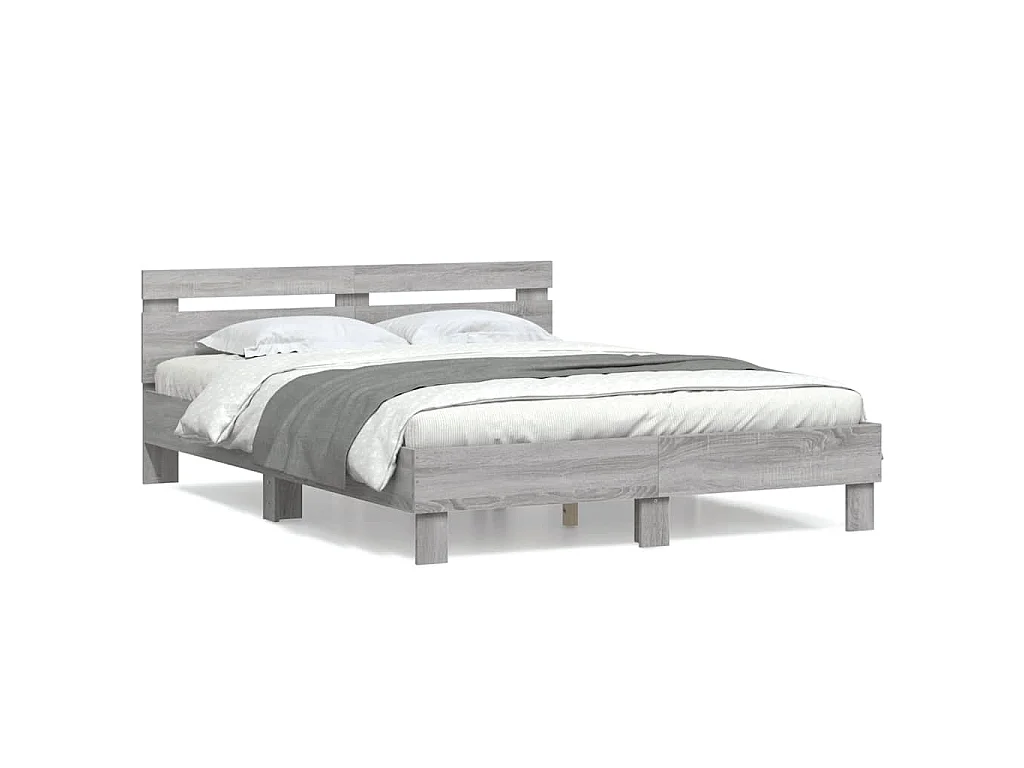 Cadre de lit sans matelas sonoma gris 140x190 cm