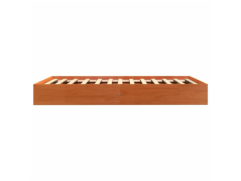 Cadre de lit sans matelas cire marron 90x190 cm bois pin massif