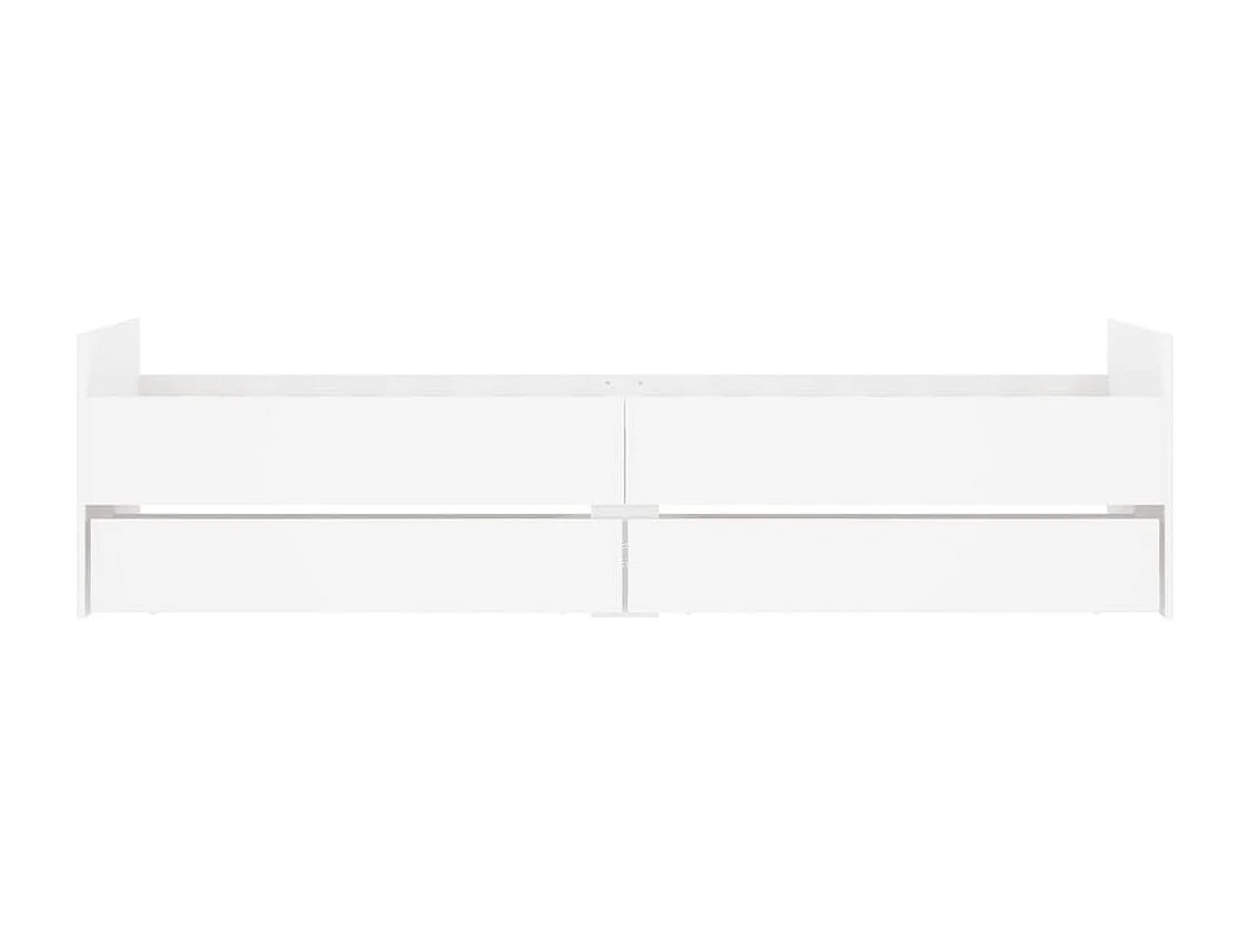 Cadre de lit avec tiroirs sans matelas blanc 100x200 cm