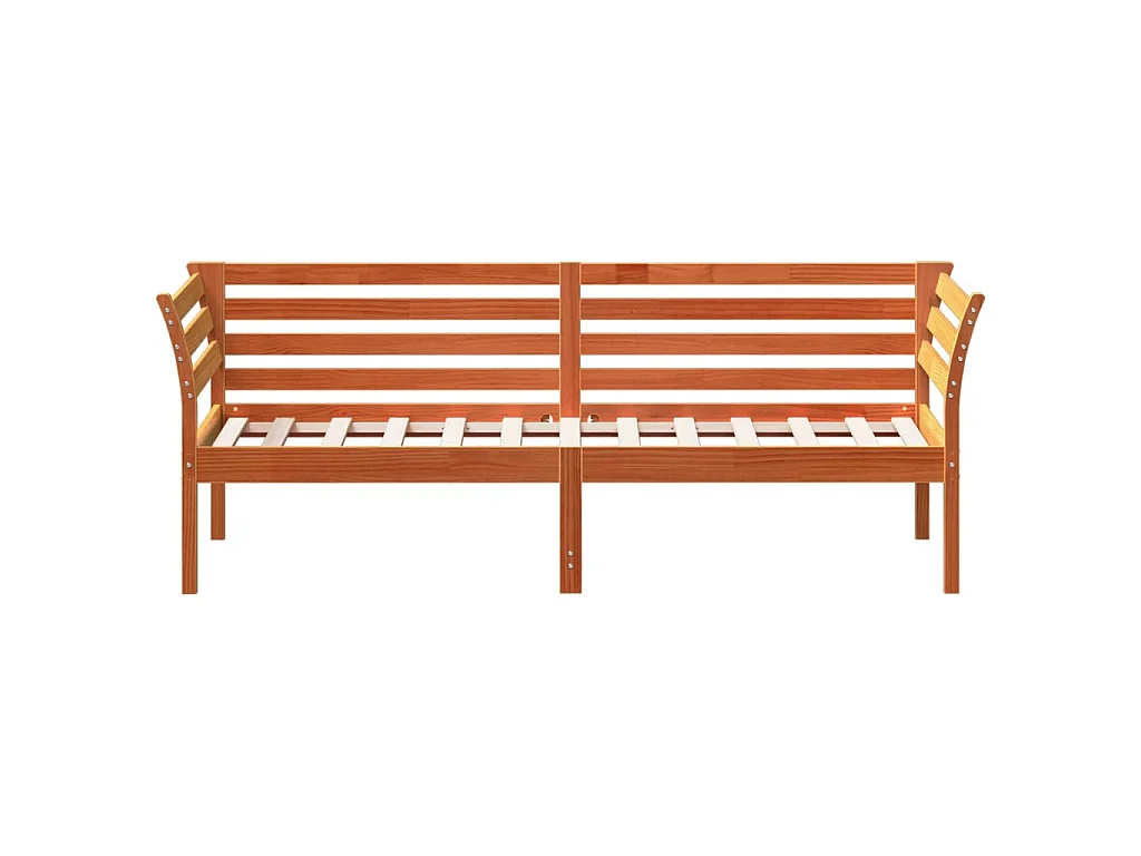 Dormeuse senza Materasso Marrone Cera 90x190 cm Legno di Pino