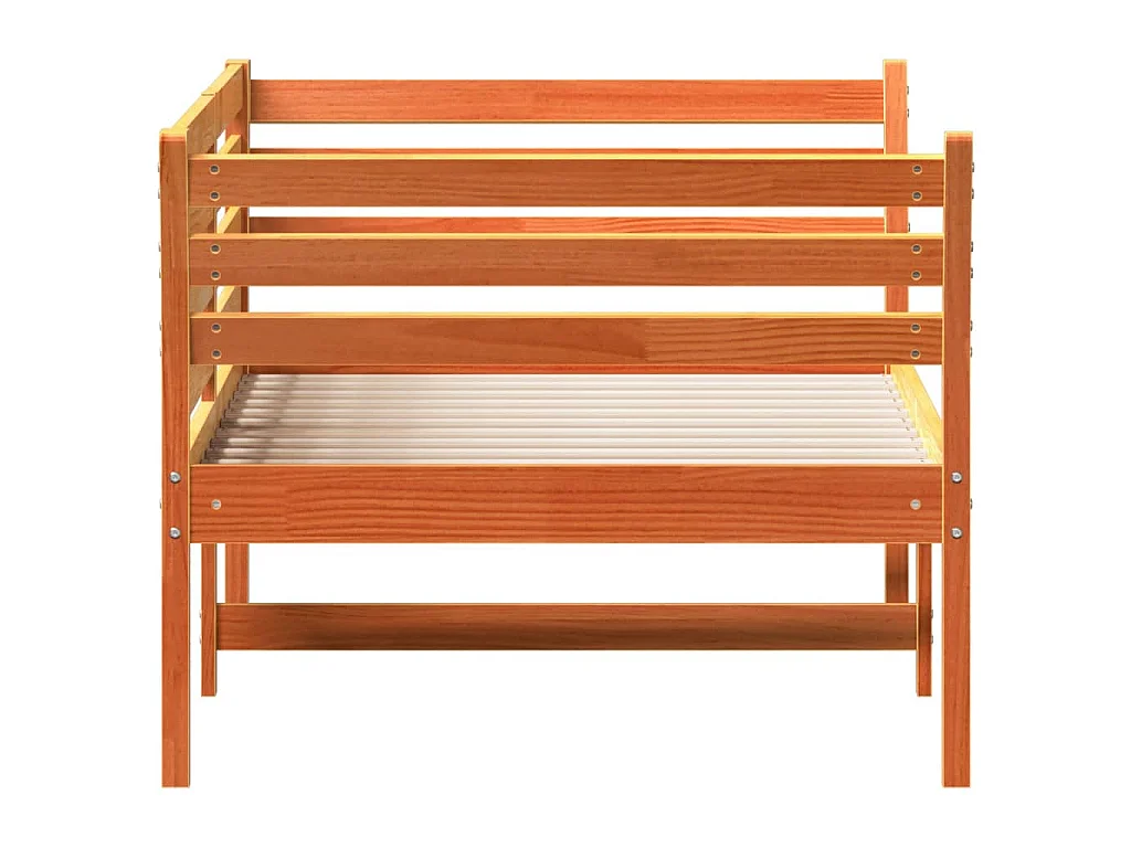 Dormeuse senza Materasso Marrone Cera 90x190 cm Legno di Pino