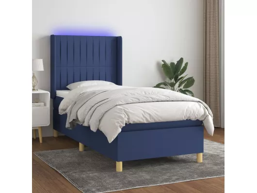 Kauf Unique Boxspringbett mit Matratze & LED Blau 80x200 cm Stoff