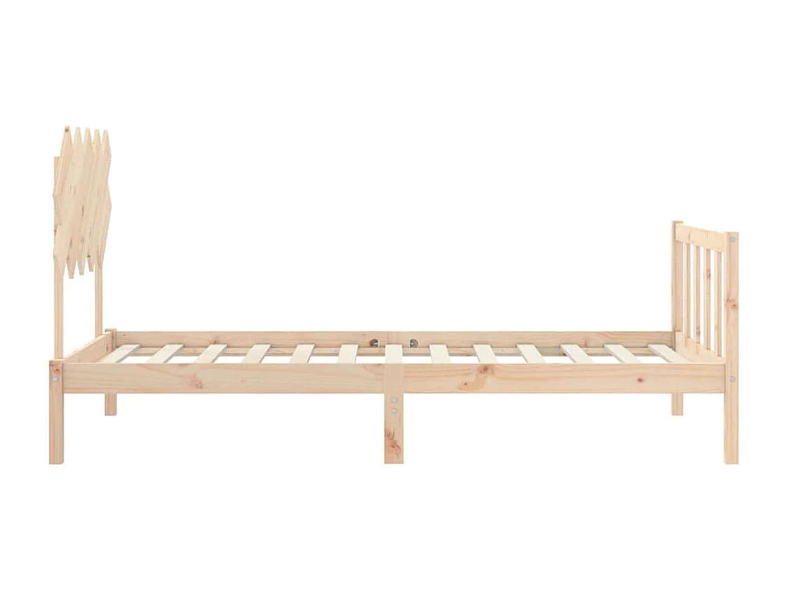 Cama sem colchão 100x200 cm madeira de pinho maciça