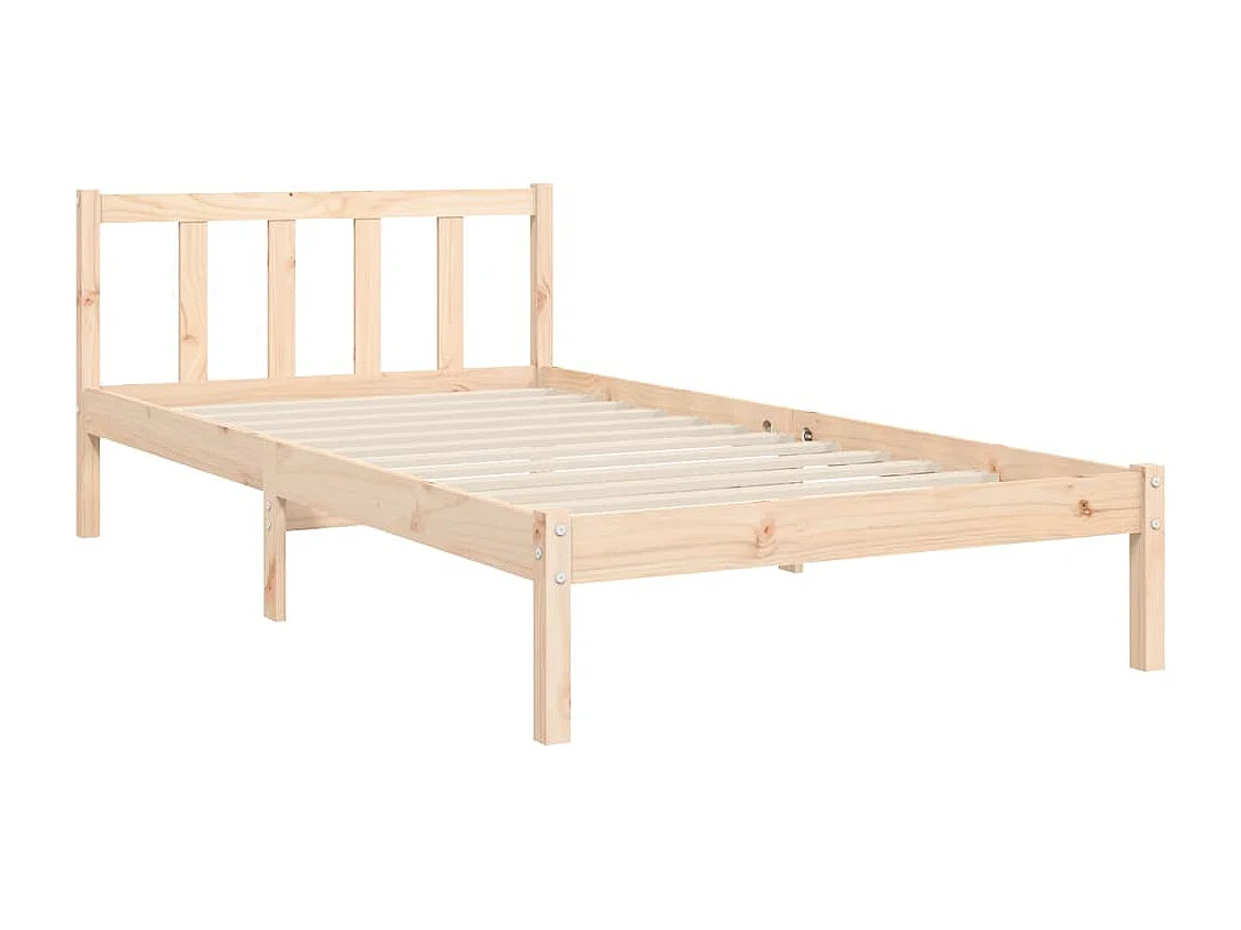 Cama sem colchão 100x200 cm madeira de pinho maciça