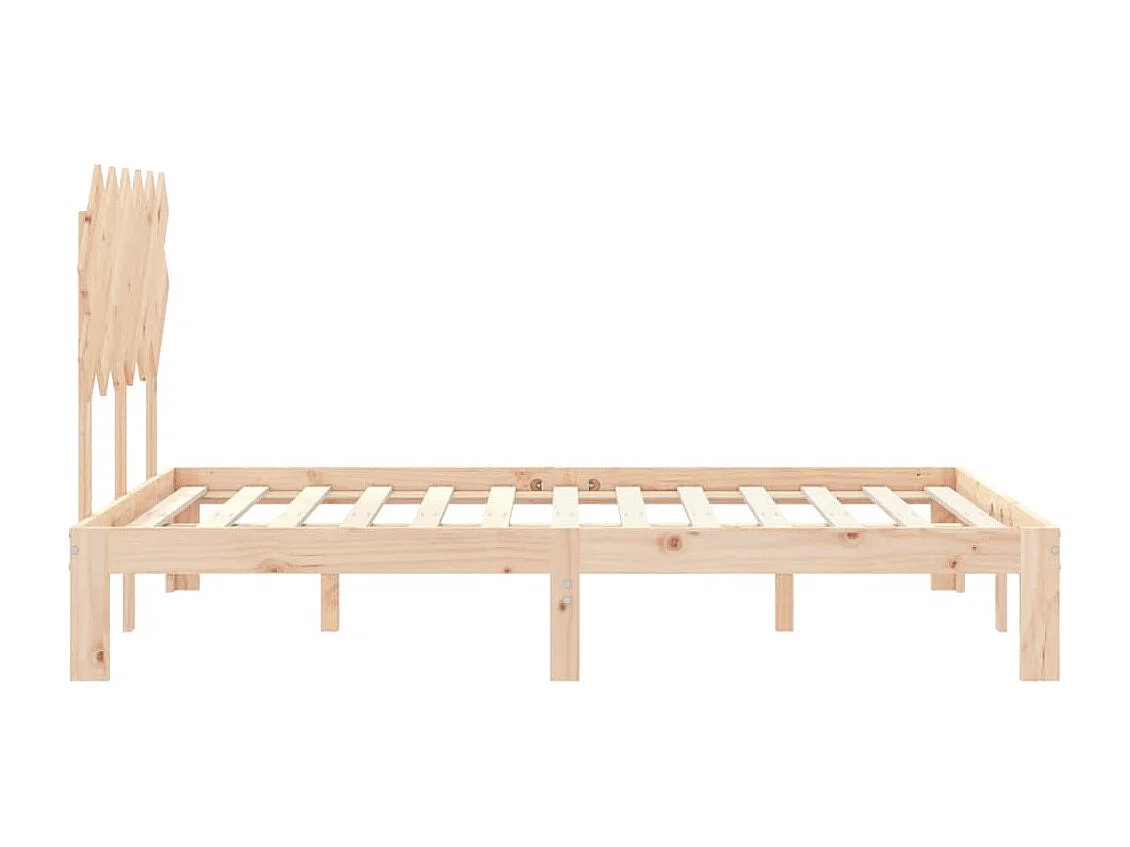 Cadre de lit sans matelas bois de pin massif