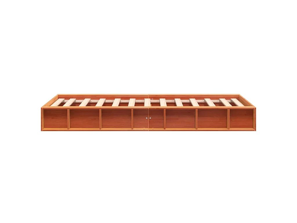 Cadre de lit sans matelas cire marron 90x190 cm bois pin massif