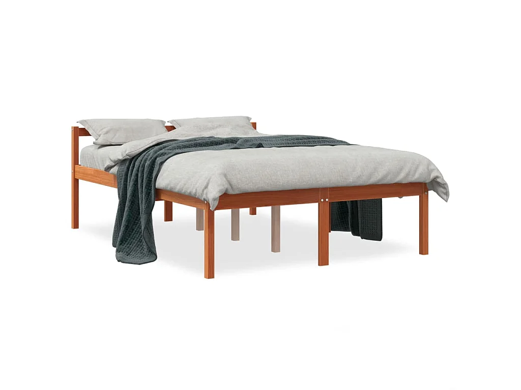 Lit pour personne âgée sans matelas 120x200 cm bois pin massif