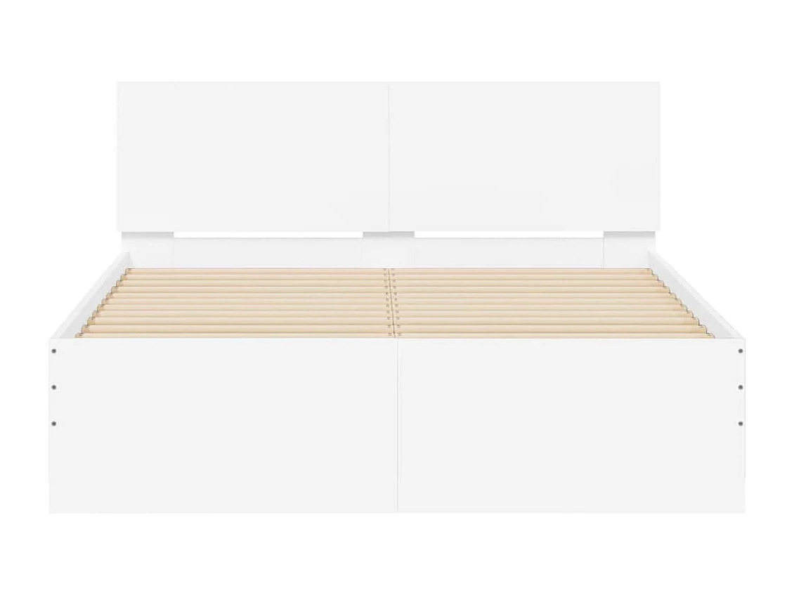 Cadre de lit sans matelas blanc 135x190 cm