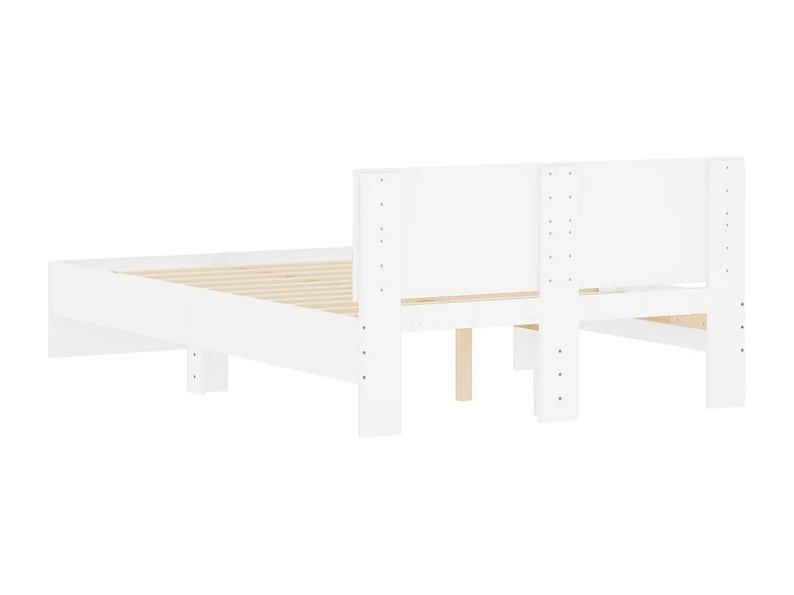 Cadre de lit sans matelas blanc 135x190 cm