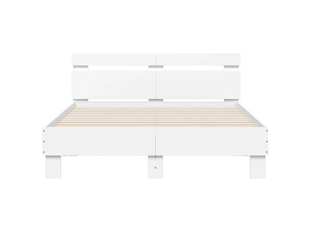 Cadre de lit sans matelas blanc 120x190 cm