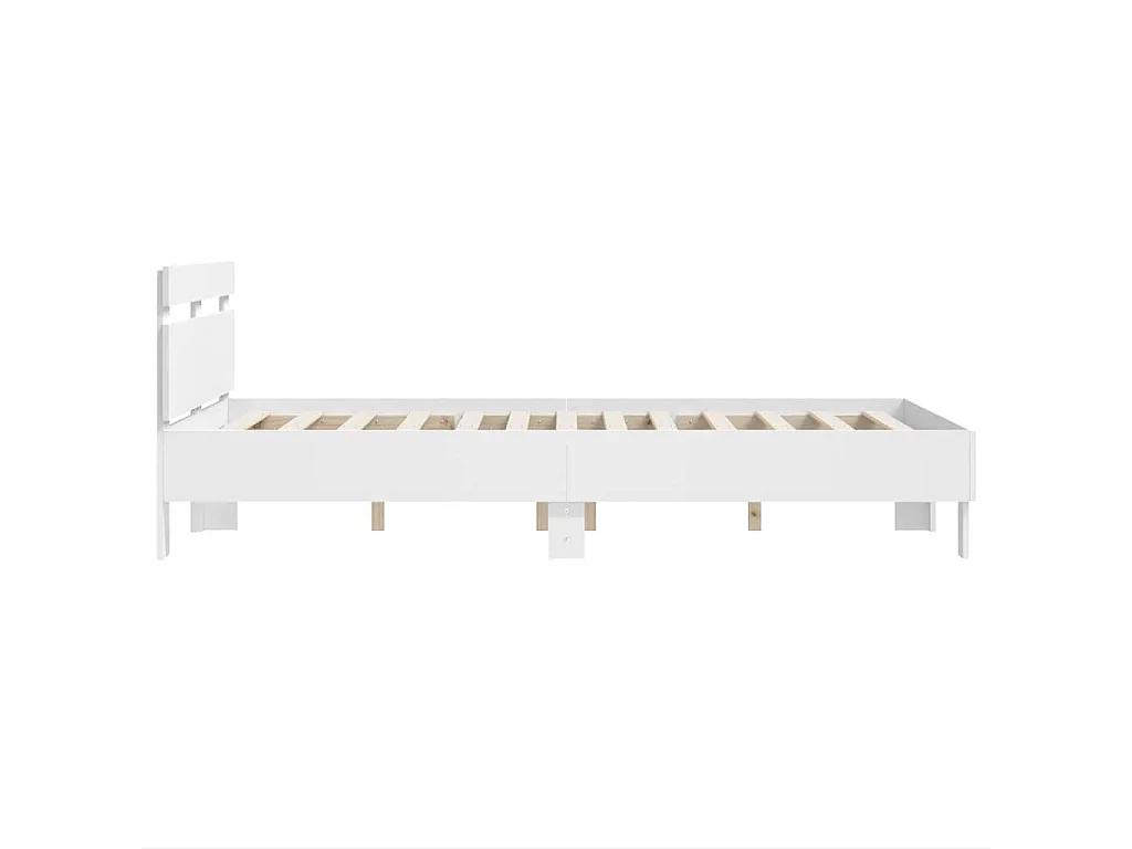 Cadre de lit sans matelas blanc 120x190 cm
