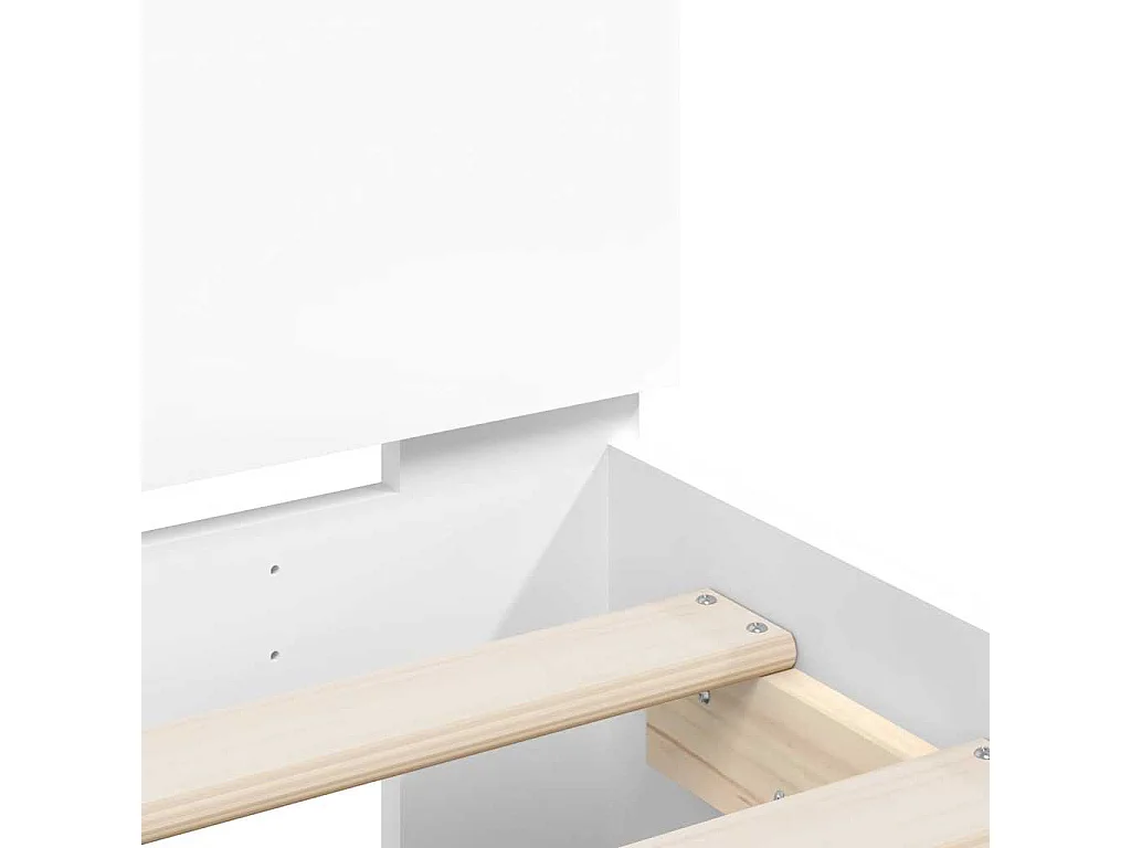 Cadre de lit sans matelas blanc 120x190 cm
