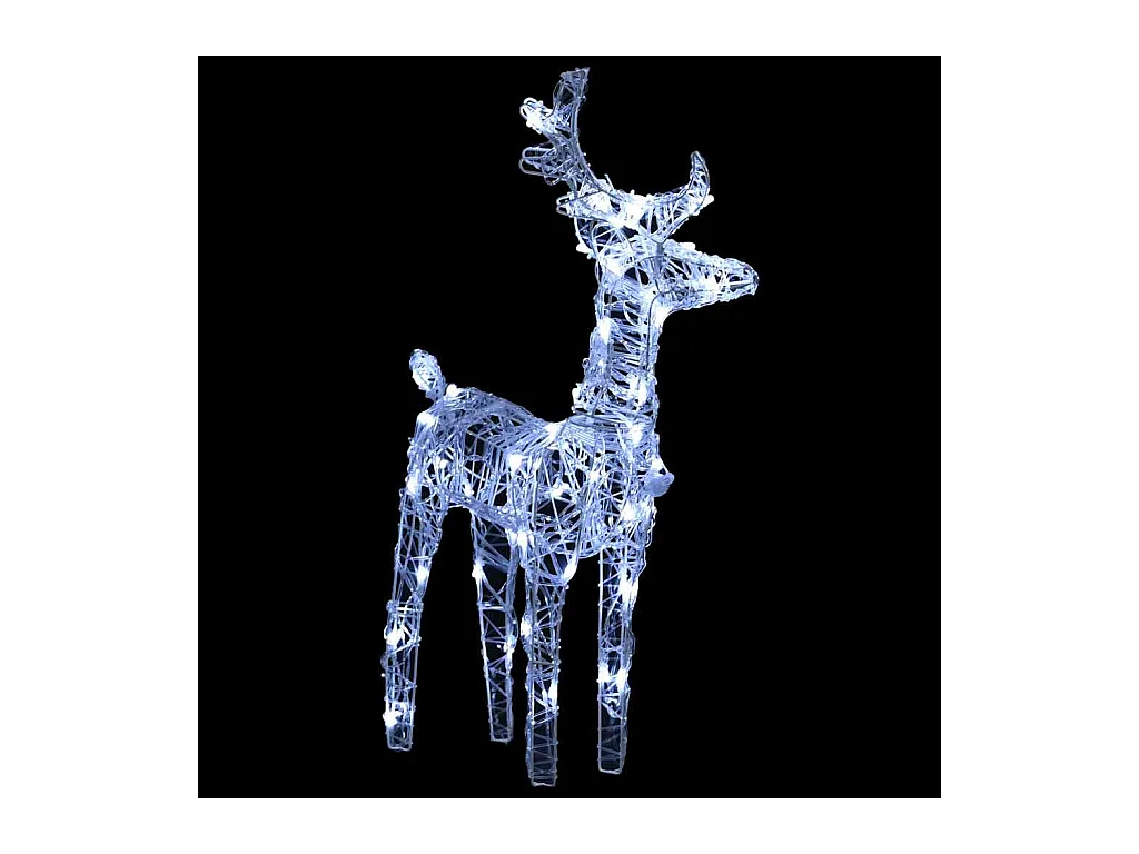 Décoration de Noël Rennes et traîneau 280x28x55 cm Acrylique