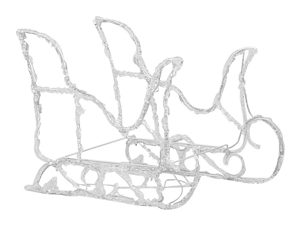 Décoration de Noël Rennes et traîneau 280x28x55 cm Acrylique