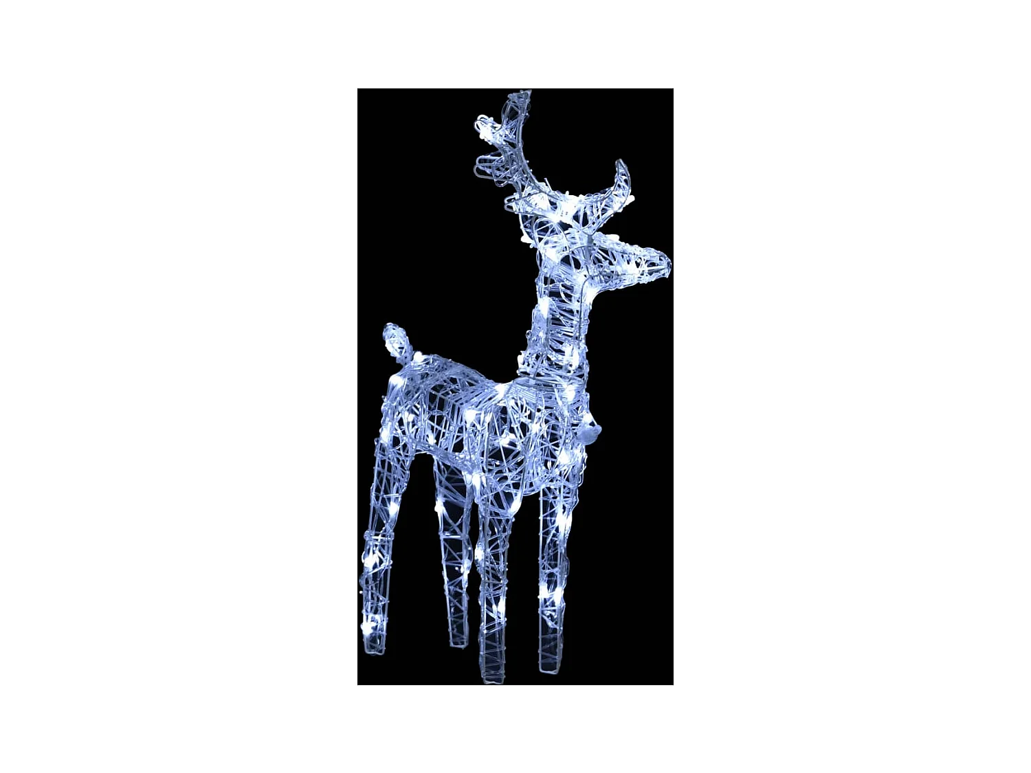 Décoration de Noël Rennes et traîneau 280x28x55 cm Acrylique