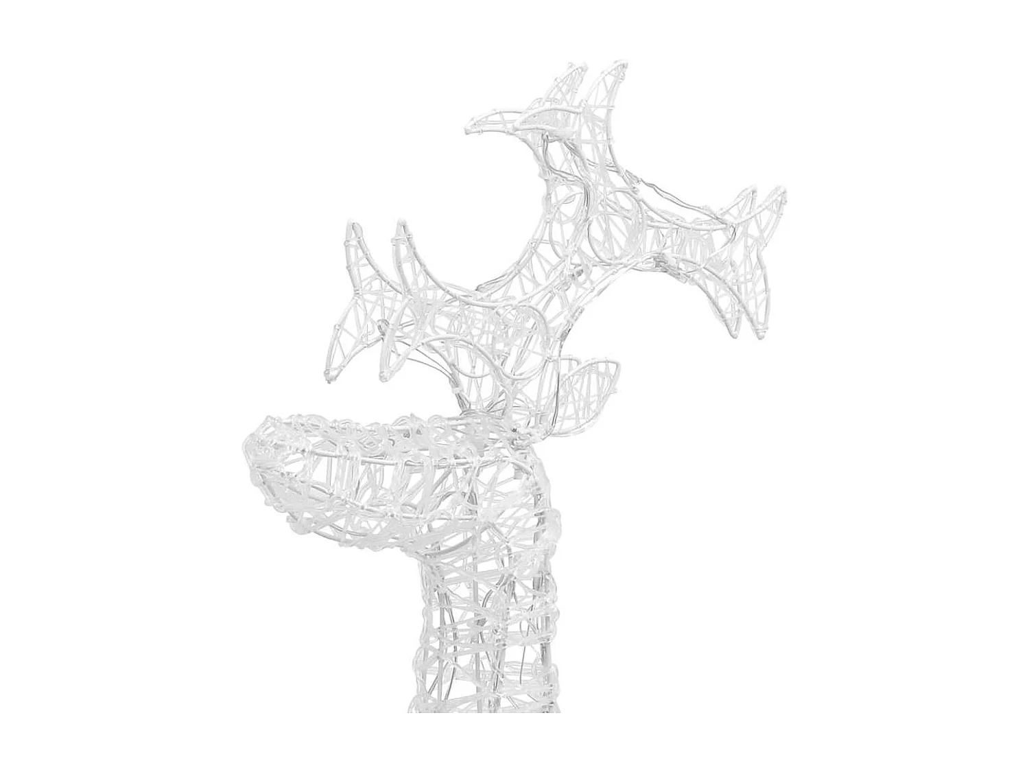 Rena decorativa de Natal 90 luzes LED 60x16x100 cm acrílico