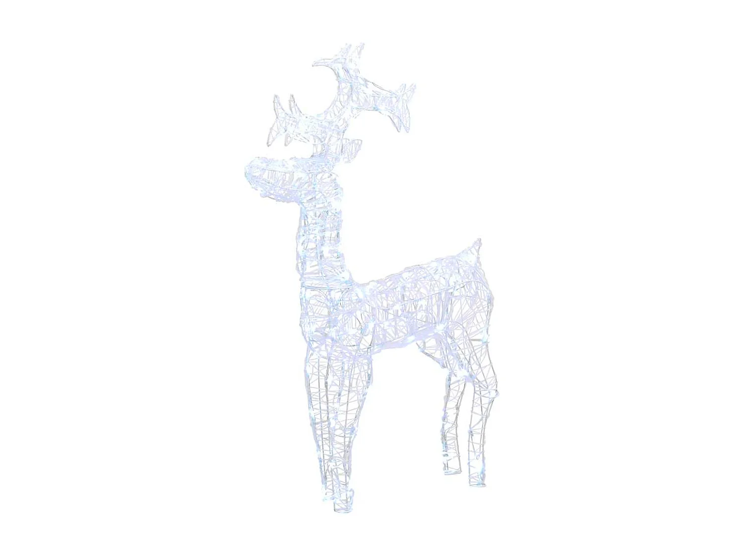 Kerstdecoratie rendieren 90 LED's 60x16x100 cm acryl