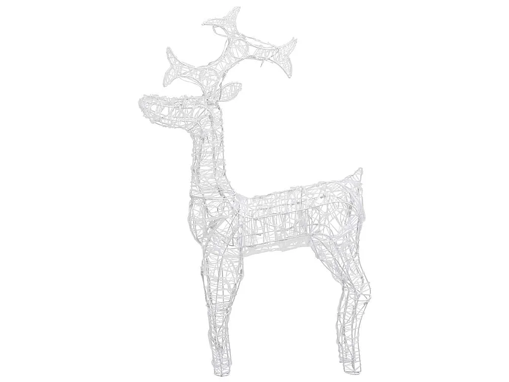 Kerstdecoratie rendieren 90 LED's 60x16x100 cm acryl