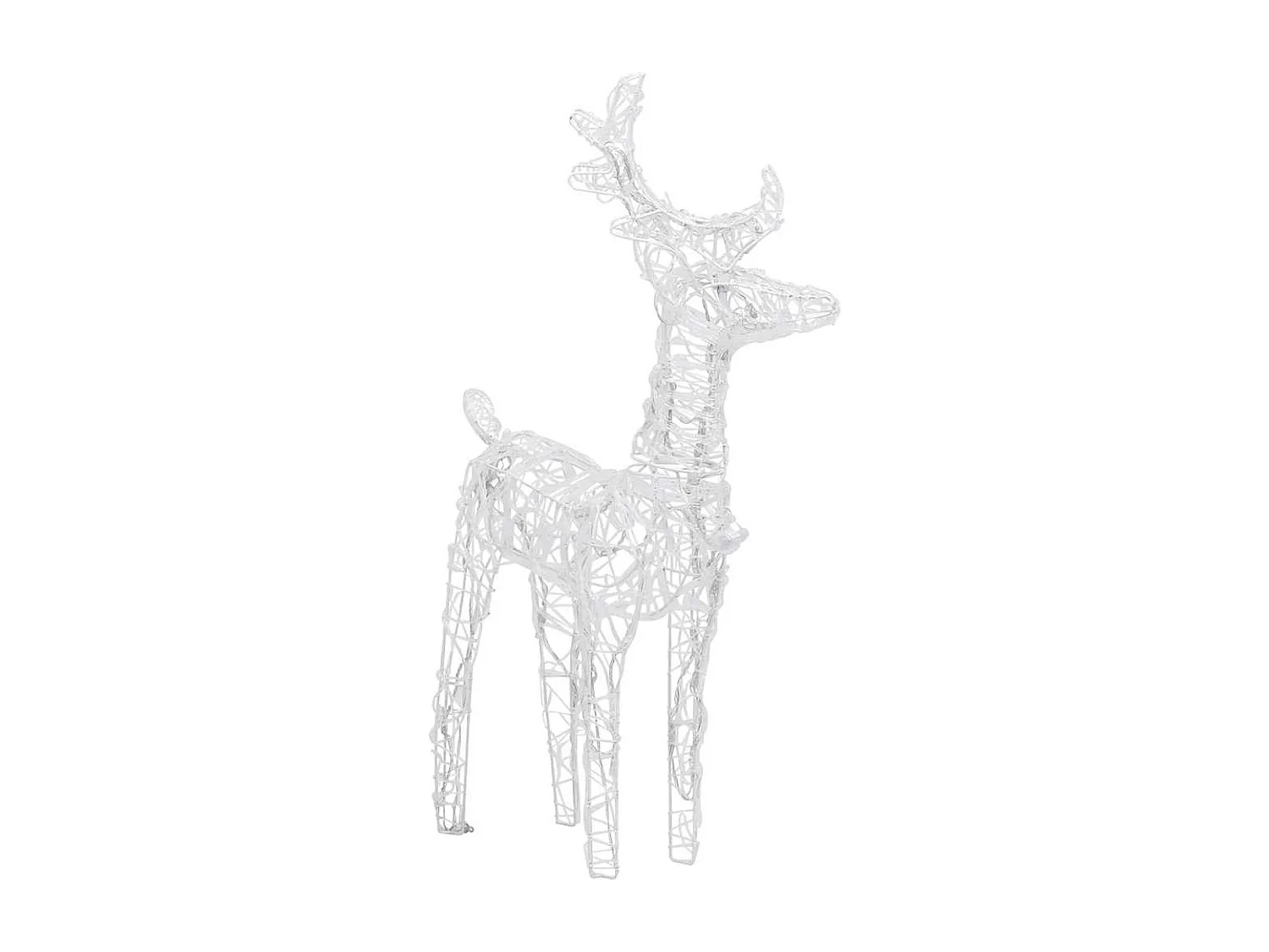 Décoration de Noël Rennes et traîneau 160 LED 130 cm Acrylique