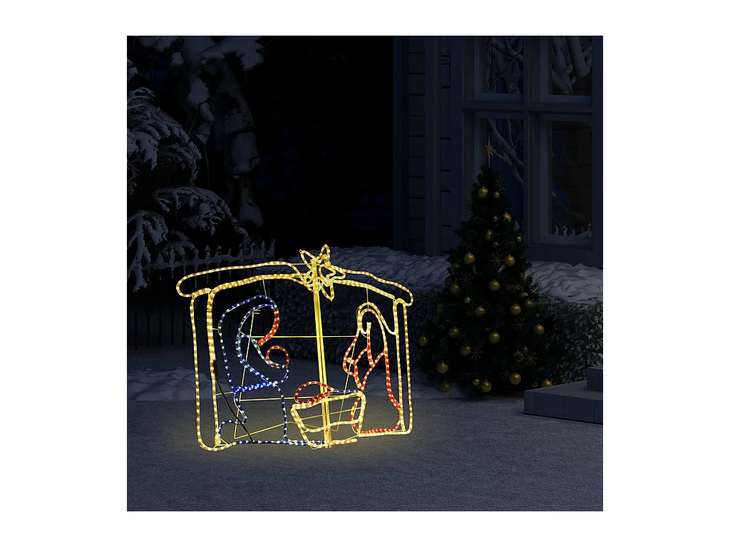 Décoration de la crèche de Noël 240 LED 116x41x87 cm