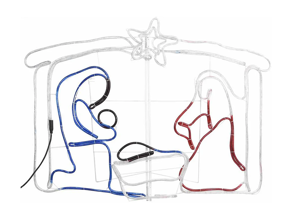 Décoration de la crèche de Noël 240 LED 116x41x87 cm