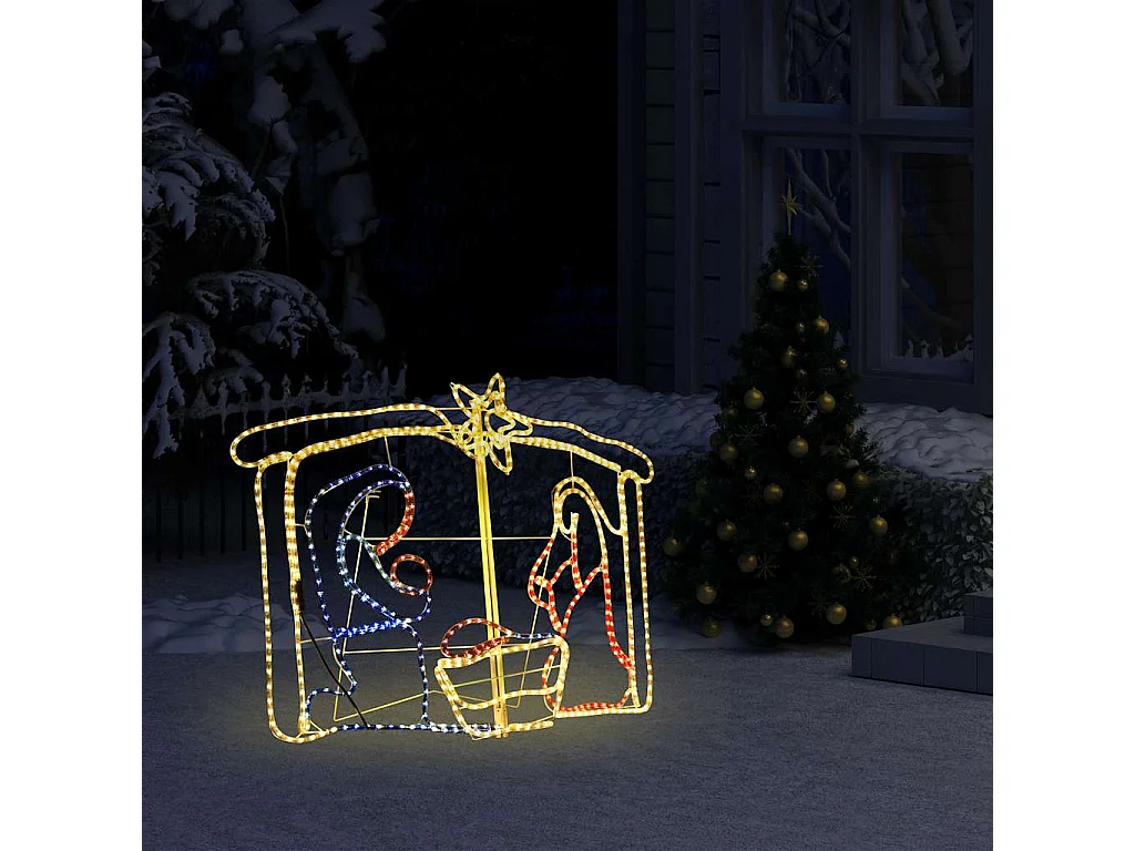 Presépio de Natal 240 luzes LED 116x41x87 cm