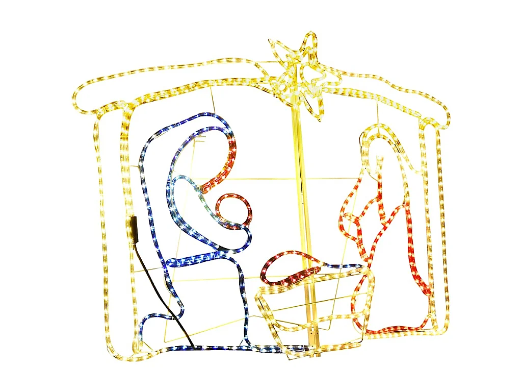 Presépio de Natal 240 luzes LED 116x41x87 cm