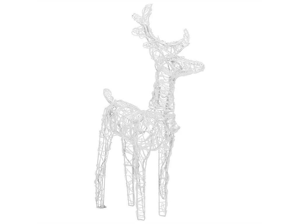 Kerstdecoratie rendieren en slee 280x28x55 cm acryl