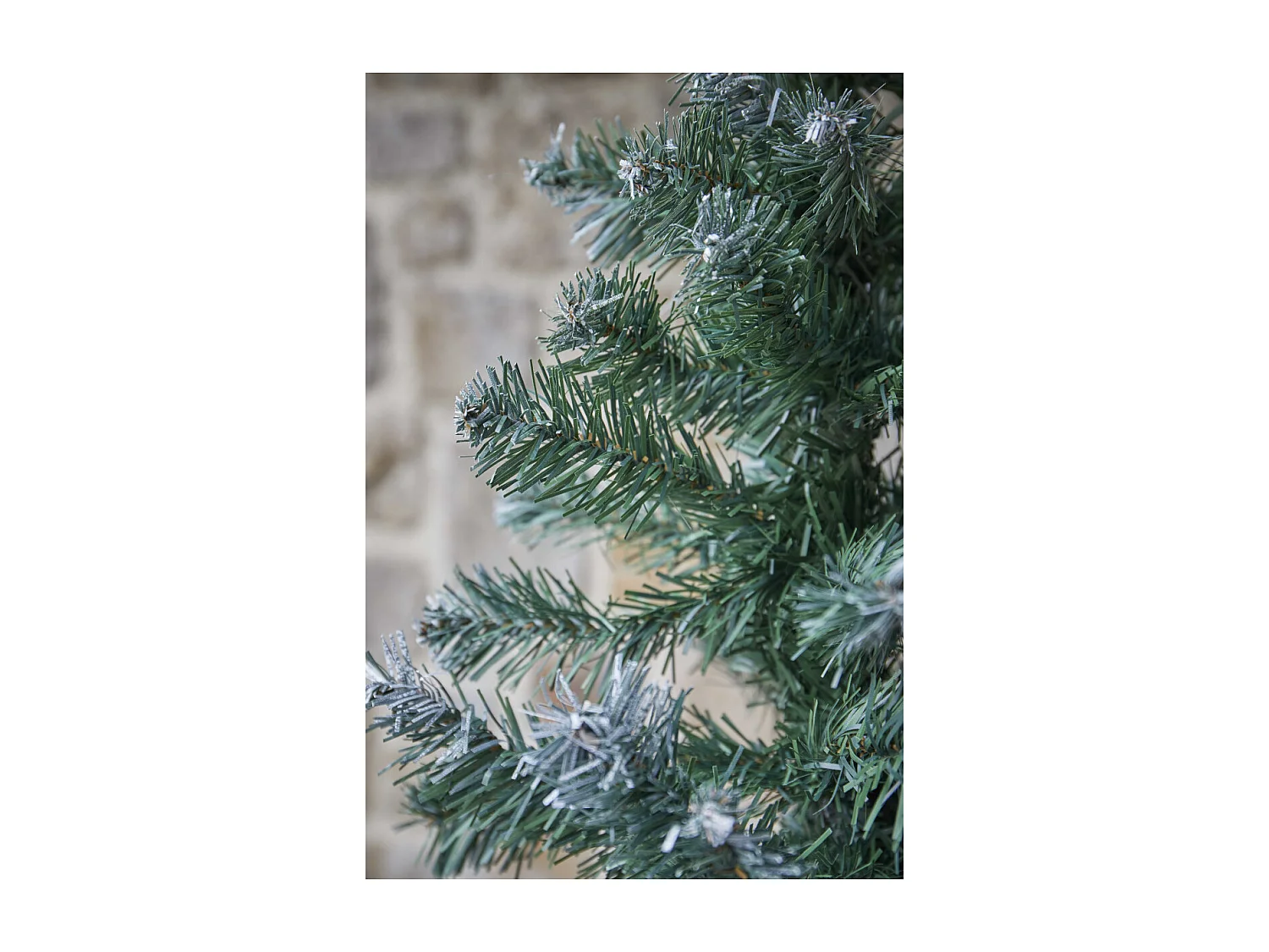 Christmas Day Sapin de noel artificiel vert pointes blanches - 2.10m - 4179