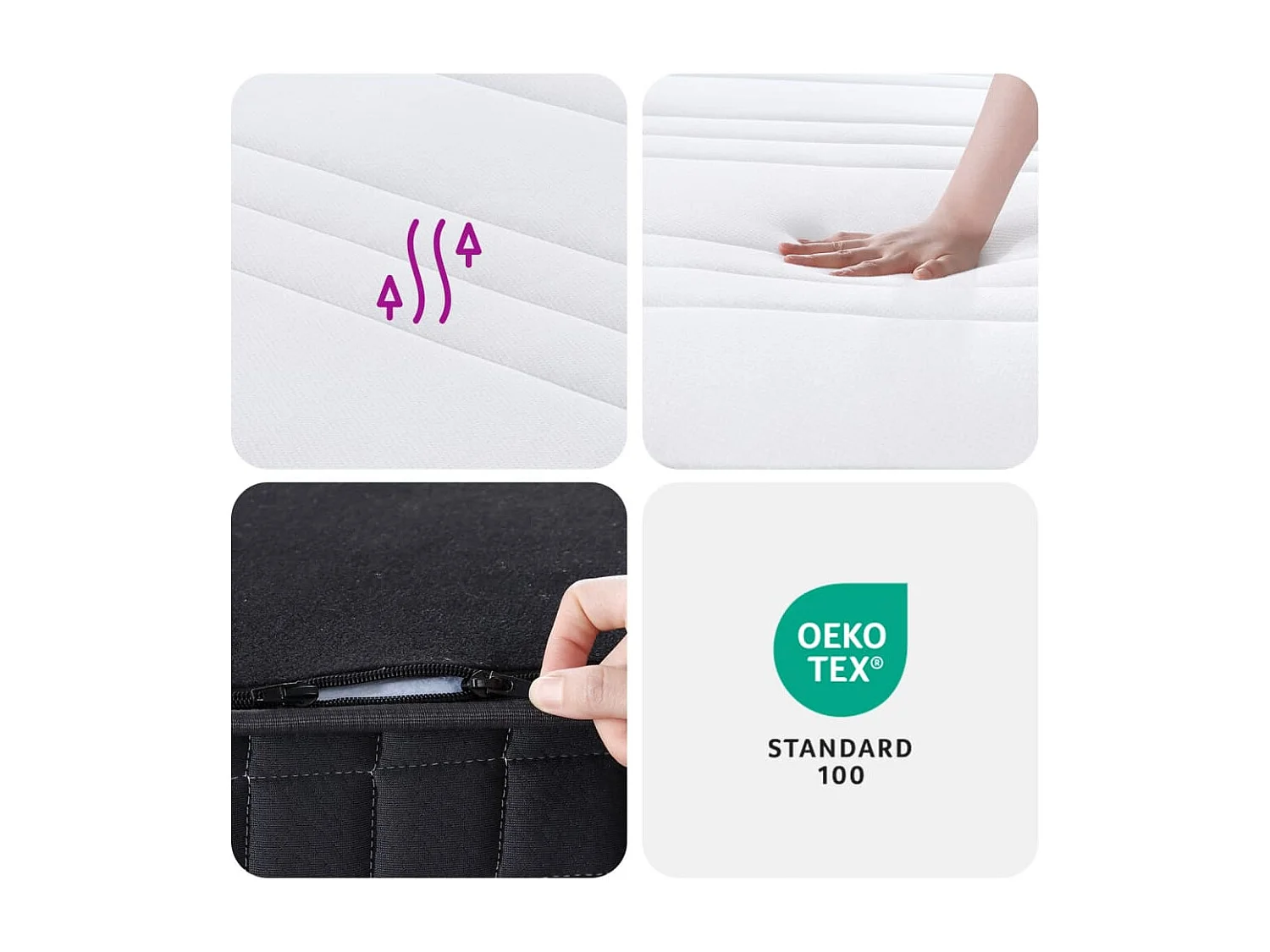 Matelas à ressorts bonnell moyen 90x200 cm