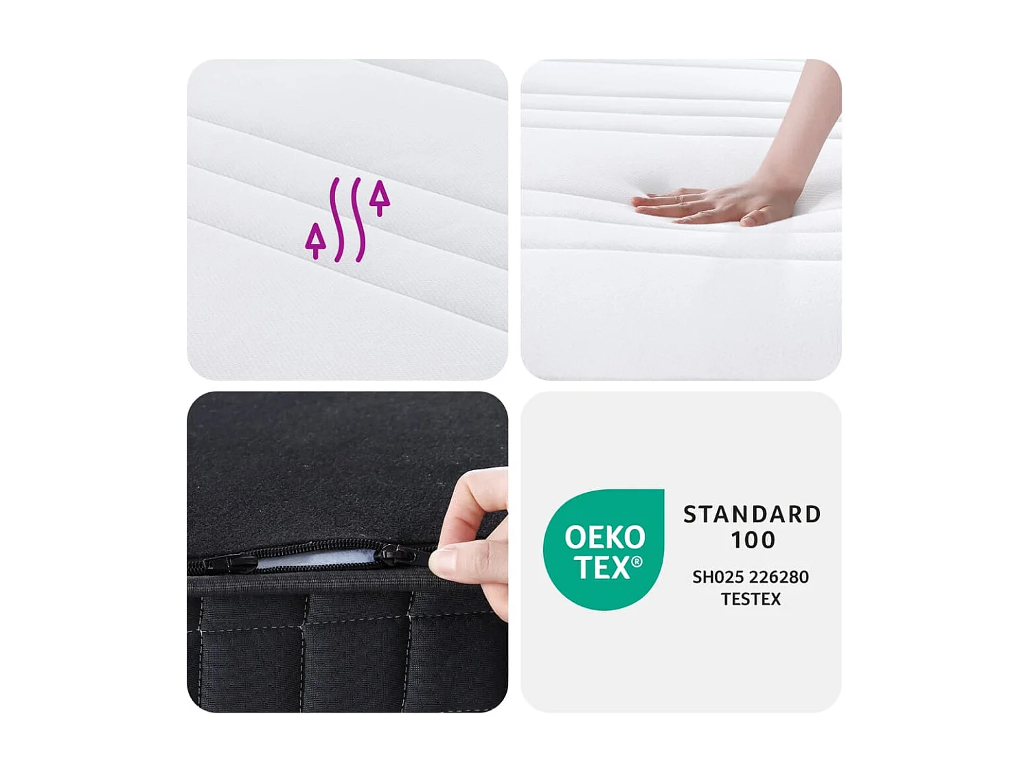 Matelas à ressorts bonnell moyen 90x200 cm