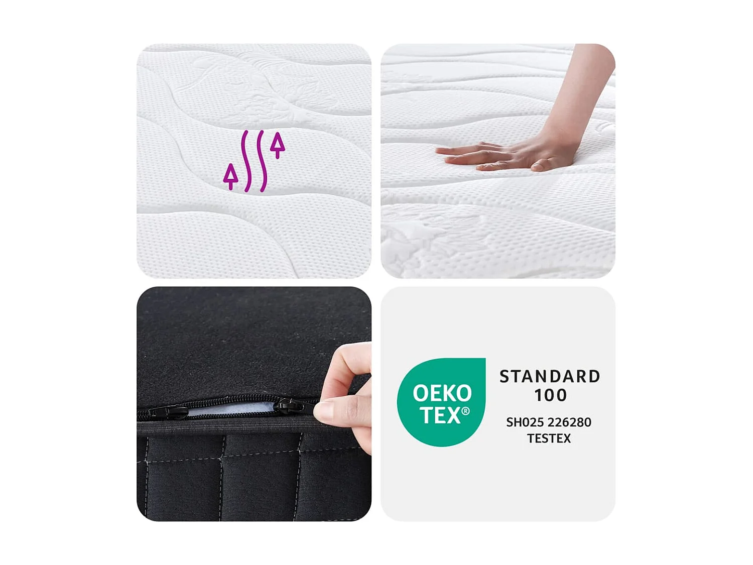 Matelas à ressorts bonnell moyen 90x190 cm