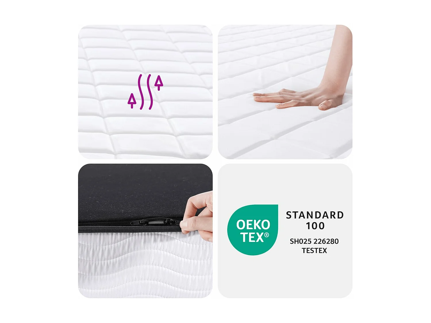 Matelas en mousse moyennement doux 180x200 cm