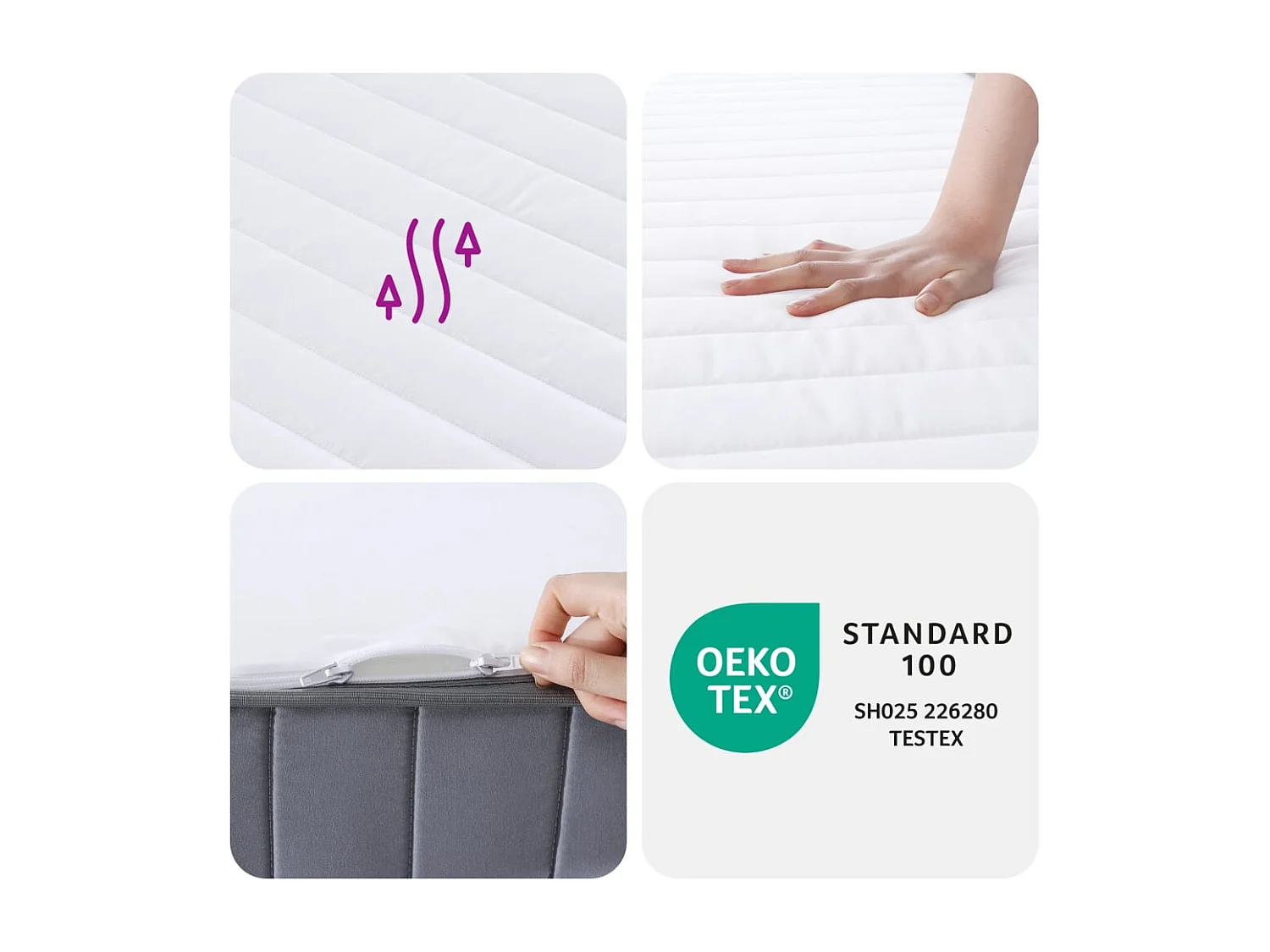 Matelas en mousse moyennement doux 90x200 cm