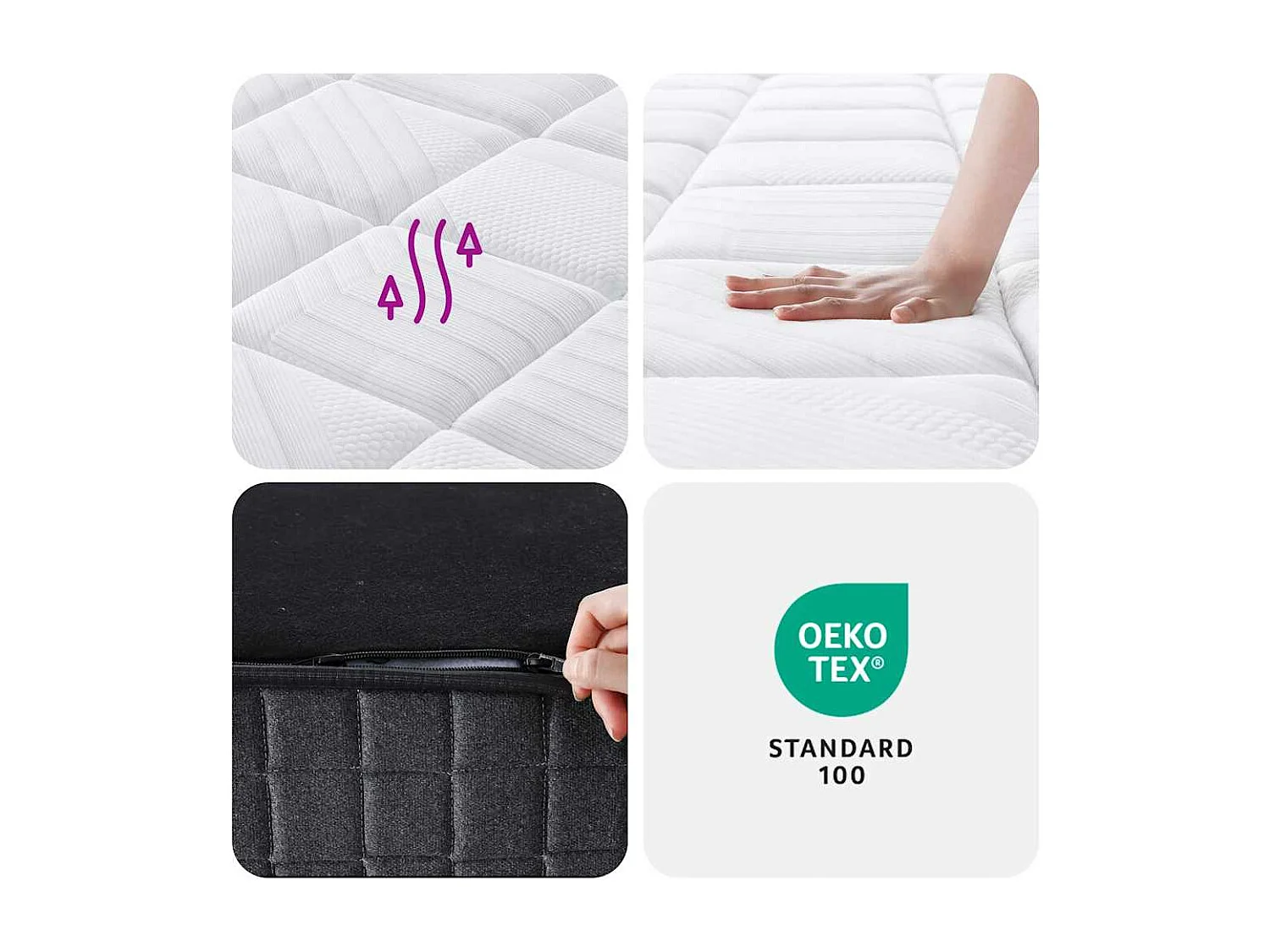 Pocketveringmatras middelhard-plus 140x190 cm