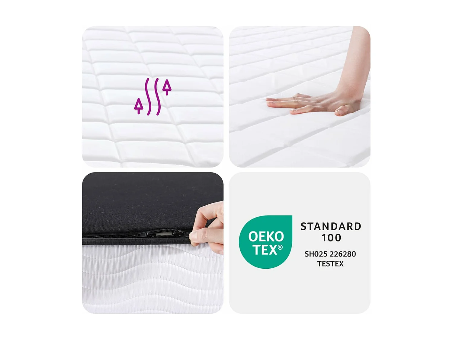 Matelas en mousse moyennement doux 90x200 cm