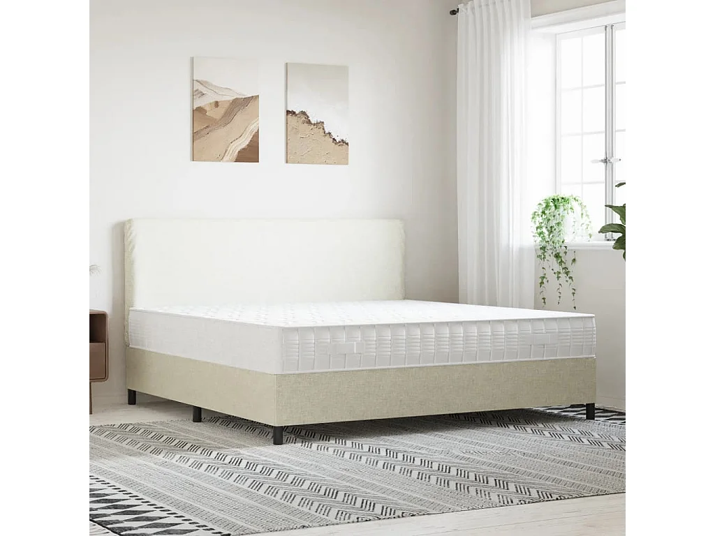 Matelas à ressorts ensachés dureté moyenne 200x200 cm