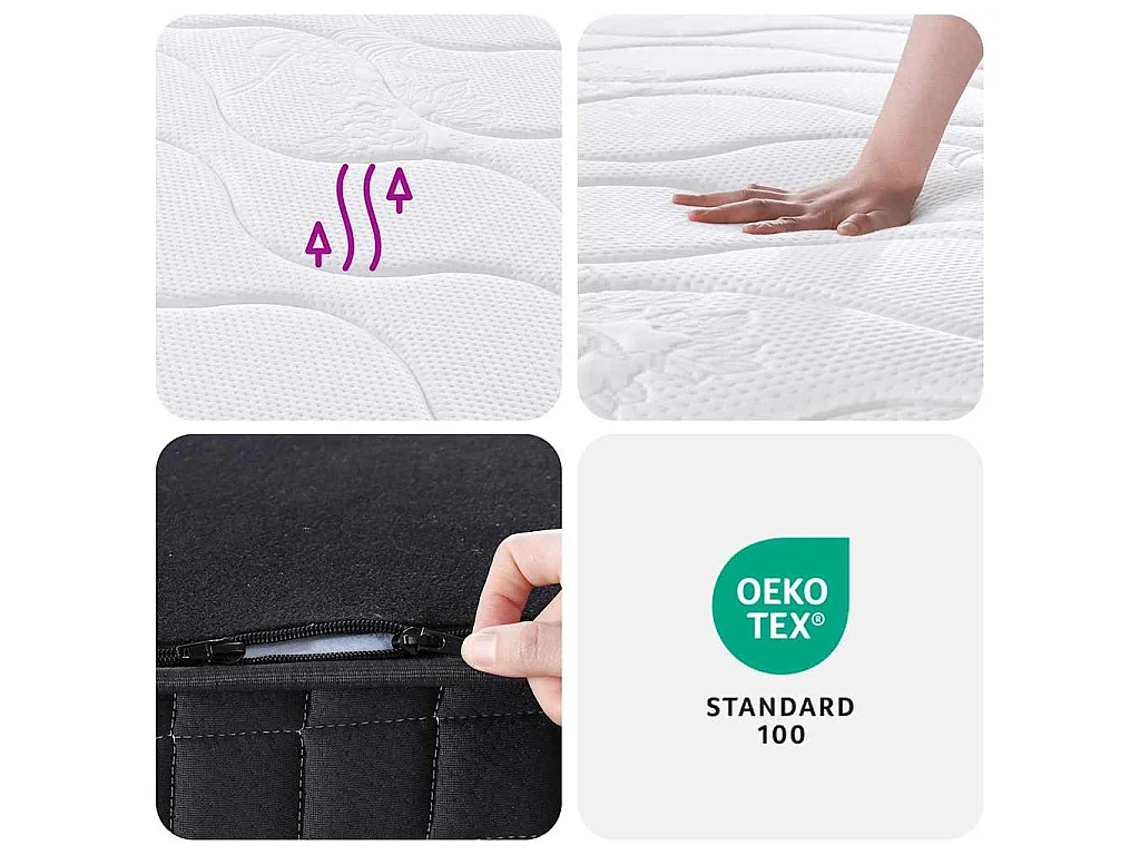Matelas à ressorts bonnell moyen 180x200 cm